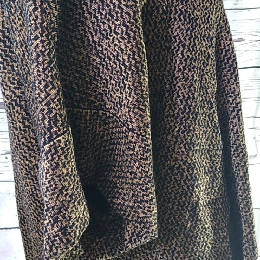 Ellen Tracy Silk & Cashmere Blend Cardigan Jacket Brown Textured sz. M